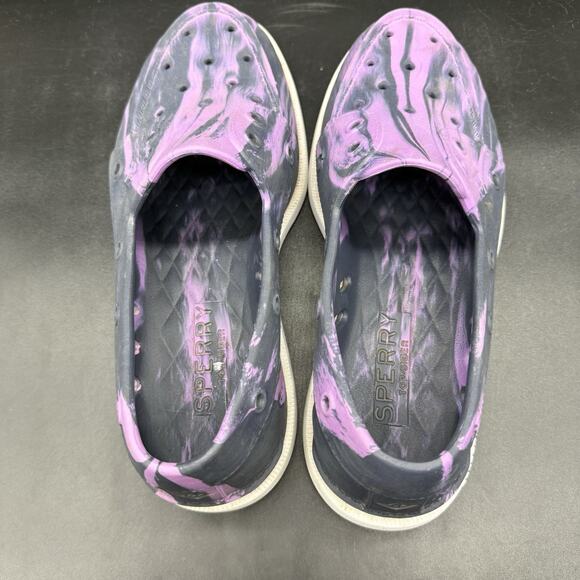 Sperry Authentic Original Float Boat Shoe Mens Size 6 Womens Size 8 Purple Black - Picture 5 of 7